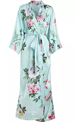 Aensso long soft kimono robes