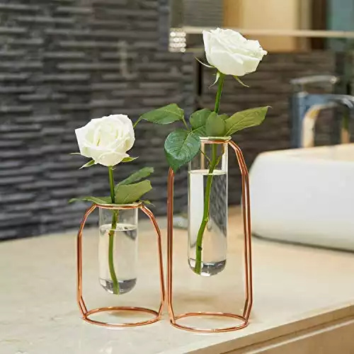 PuTwo Vases Set of 2 Metal Flower Vase