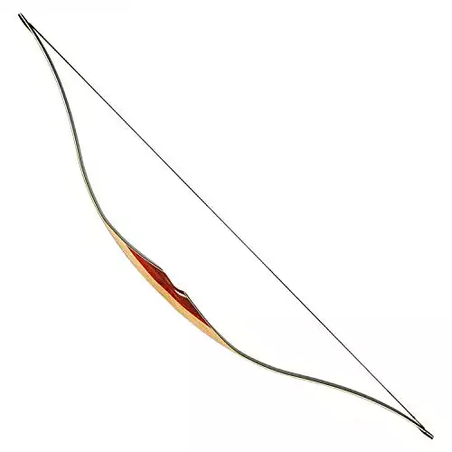 KAINOKAI 54" Traditional Laminated Recurve Bow/Archery Amercian Hunting&Target Horse Bow/Longbow Most Arrows fits,15-55 lbs for Kids Teens & Adults