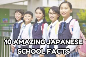 group of japanese school children